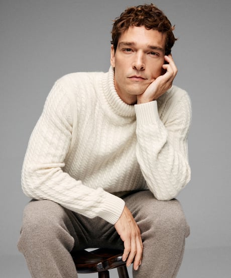 sweater turtleneck cashmere shirt /2color　SH2683