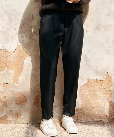 wool one-pleat casual pants /2color　SH2395