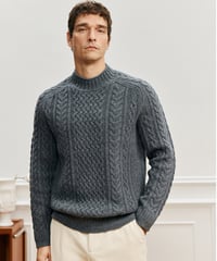 half turtleneck sweater in wool　SH2687