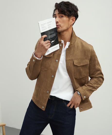 suede casual jacket /2color　SH2423