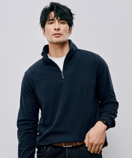 half-zip sweatshirt /2color　SH2585