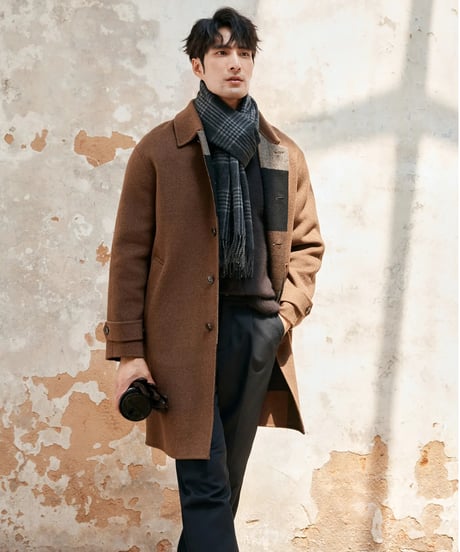 wool mid length coat jacket /2color　SH2379