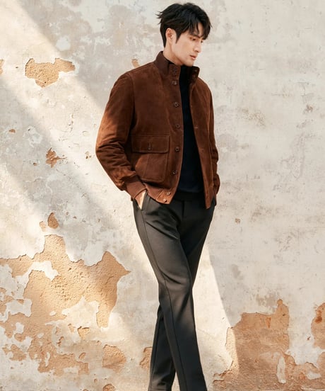 suede leather jacket lamb leather 100%　SH2394