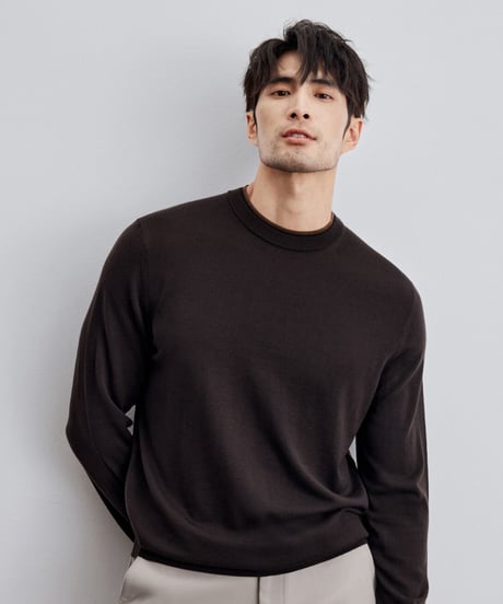 wool round neck sweater /4color　SH2301
