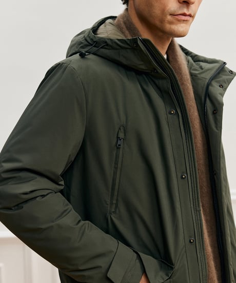 down jacket hood medium white goose /2color　SH2698