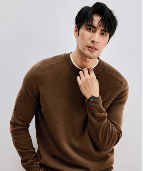 round neck sweater wool 100% /2color　SH2625
