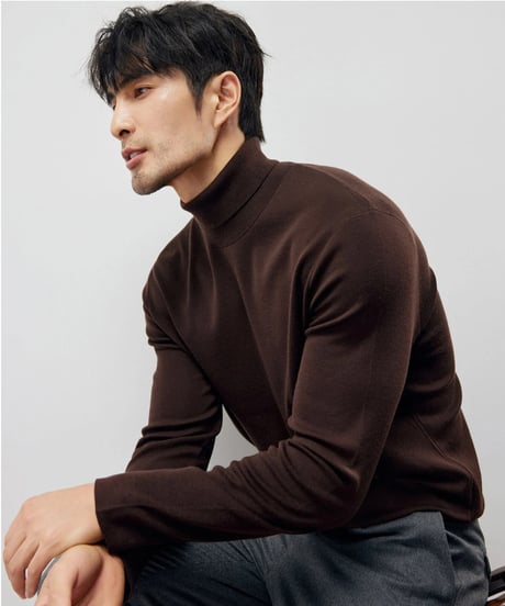 wool turtleneck sweater /4color　SH2213