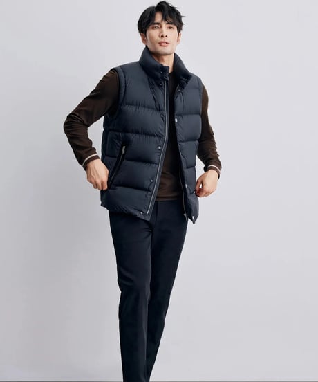 white goose down vest jacket /2color　SH2336