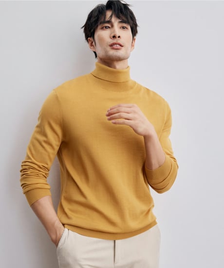 wool turtleneck sweater 100％ /4color　SH2347