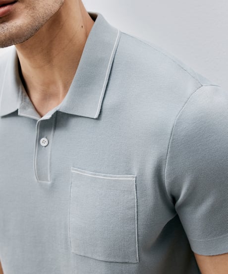 cotton knit polo shirt /2color　SH2534