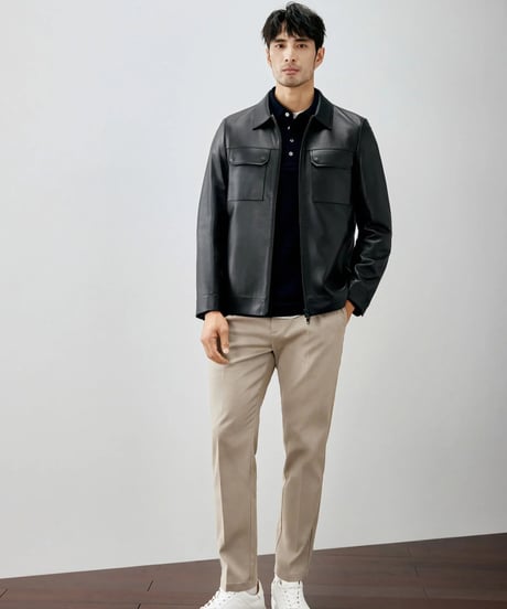 modal wool cotton pique t shirt /2color　SH2270