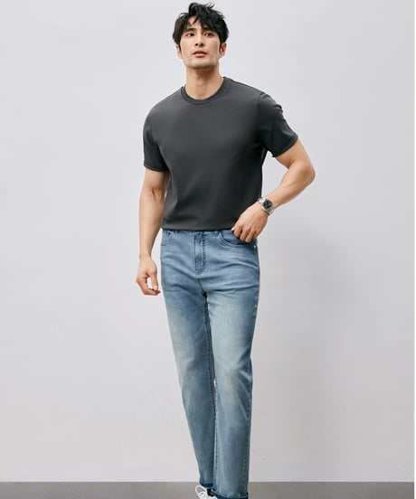 modal cotton round neck t-shirt /4color　SH2498