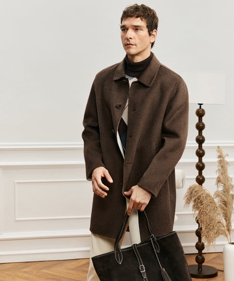 camel hair wool cashmere lapel coat　SH2559