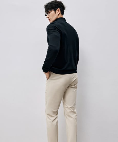 stand collar knit cardigan /2color　SH2449