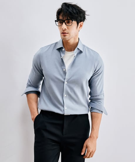 business casual shirt wool /2color　SH2612
