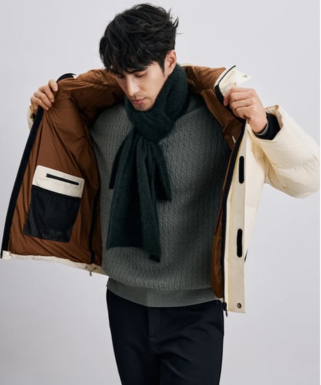 white duck short down jacket /2color　SH2411
