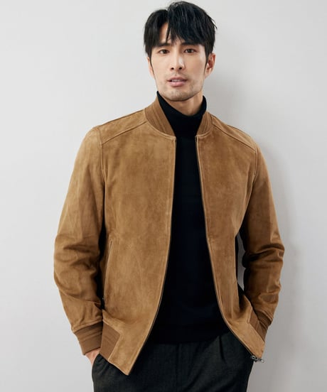 sheepskin suede leather jacket　SH2240