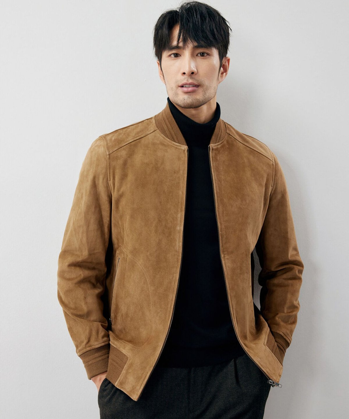 sheepskin suede leather jacket SH2240 | SANHEER