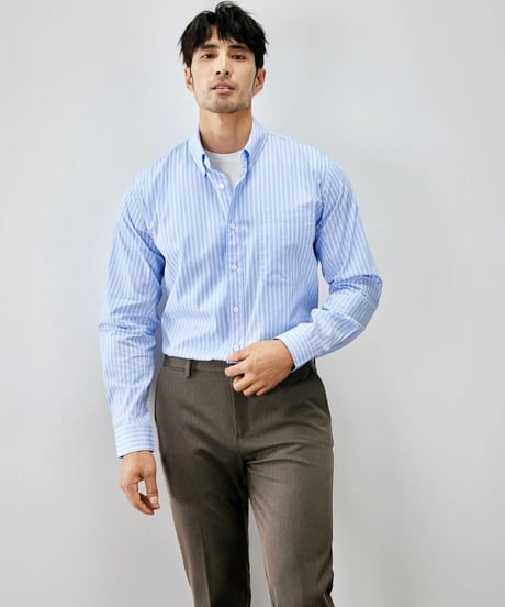 cotton striped shirt /2color　SH2275