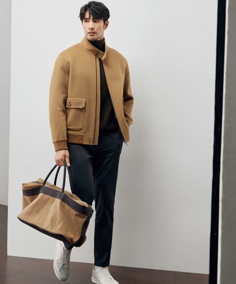 yak slim high neck sweater /2color　SH2214