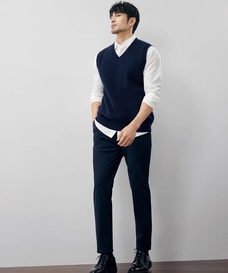 sweater sleeveless V neck wool /3color　SH2233