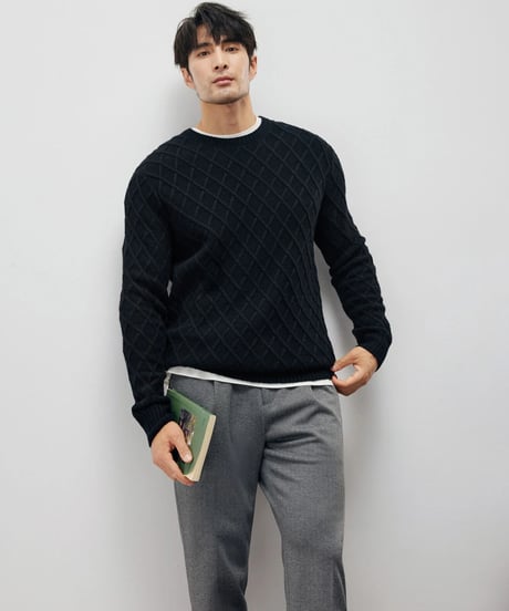 wool round neck sweater /2color　SH2211