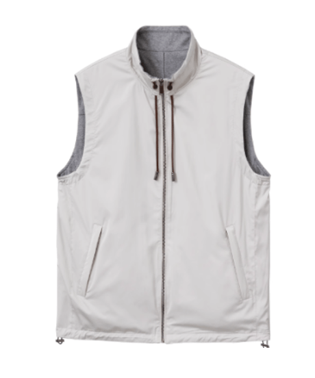 reversible stand collar vest jacket /3color　SH2261