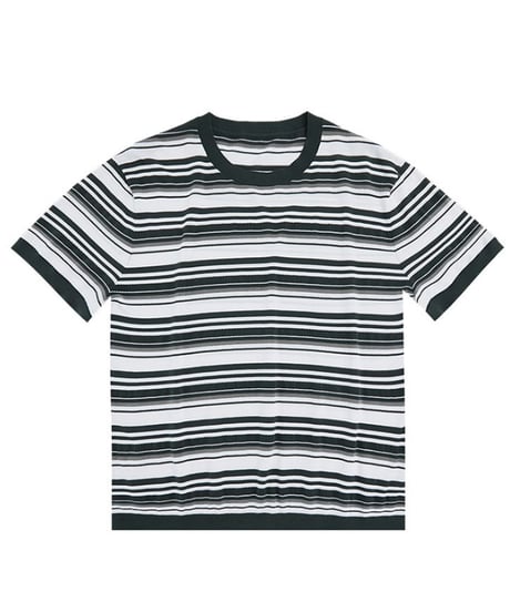 mulberry silk striped t-shirt /2color　SH2557