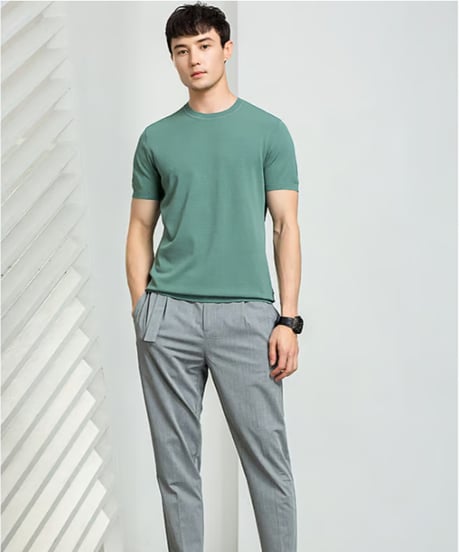 round neck pile t-shirt /6color　SH2419