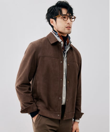 stretch suede jacket /3color　SH2676