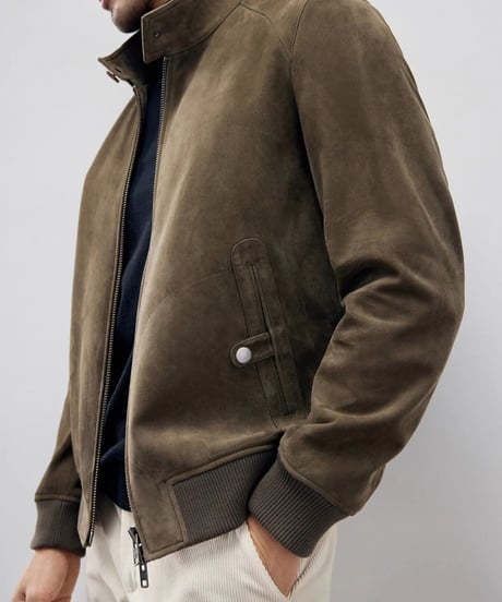 Harrington jacket sheepskin leather /2color　SH2254