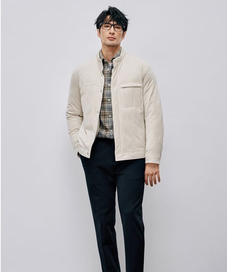white goose down jacket with stand-up collar /2color　SH2590