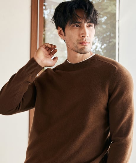 round neck sweater wool 100% /2color　SH2625