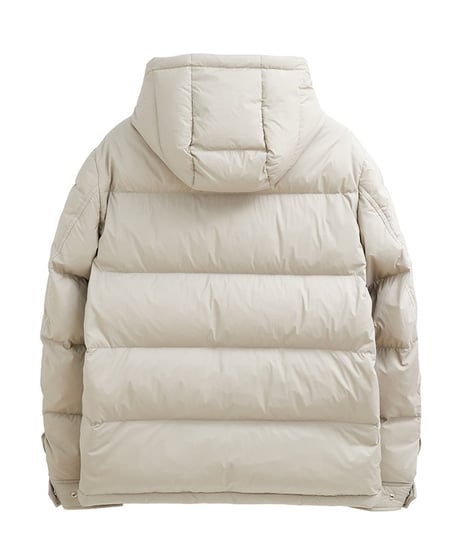 white goose leather stitch down jacket /3color　SH2382