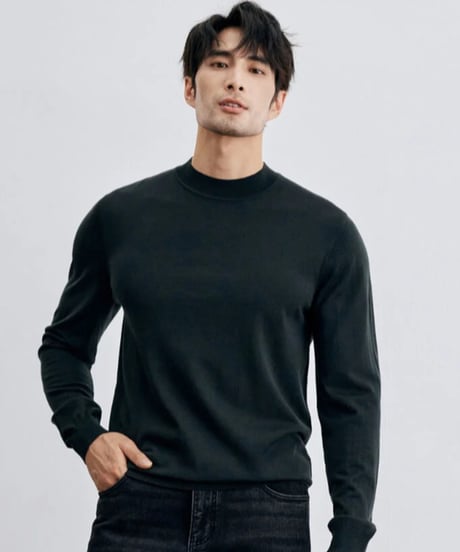 high neck sweater wool 100％ /7color　SH2316