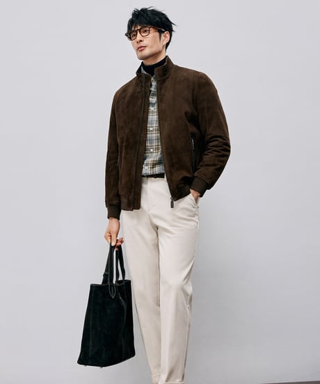 shirt long sleeves cotton checkered brushed　SH2601