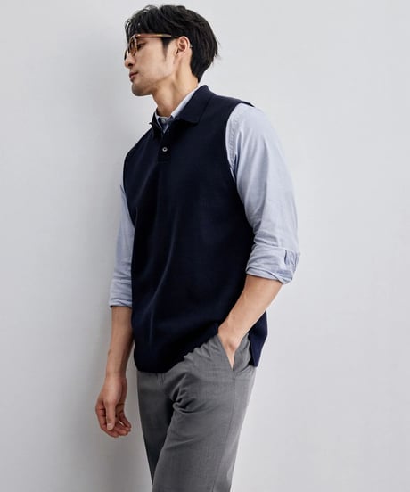 wool knit vest /2color　SH2131