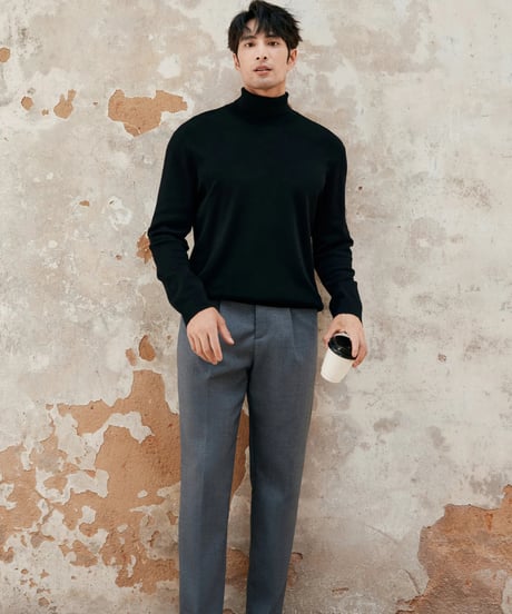 wool one-pleat casual pants /2color　SH2395