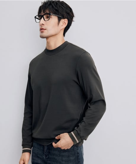 modal cotton high neck shirt /3color　SH2331