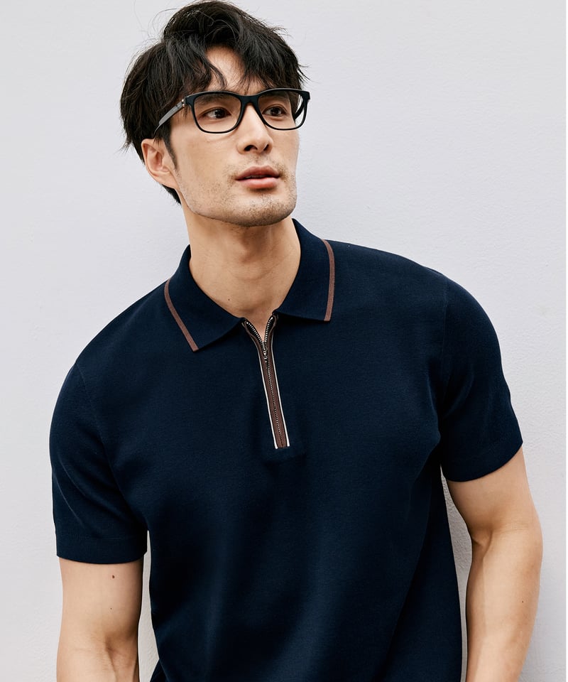 half-zip polo shirt /2color SH2533 | SANHEER