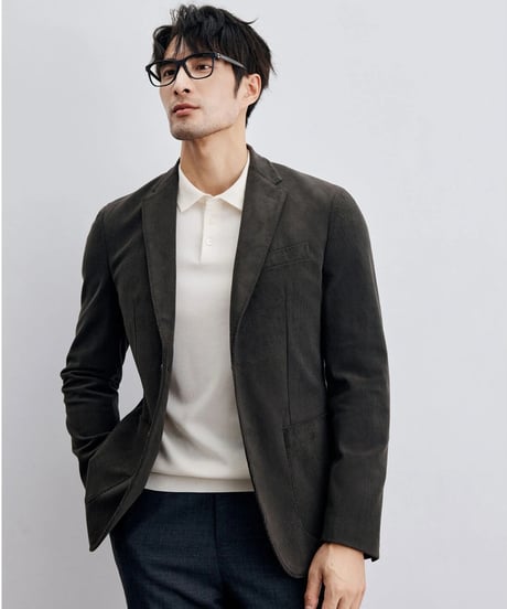 corduroy slim casual jacket /2color　SH2314