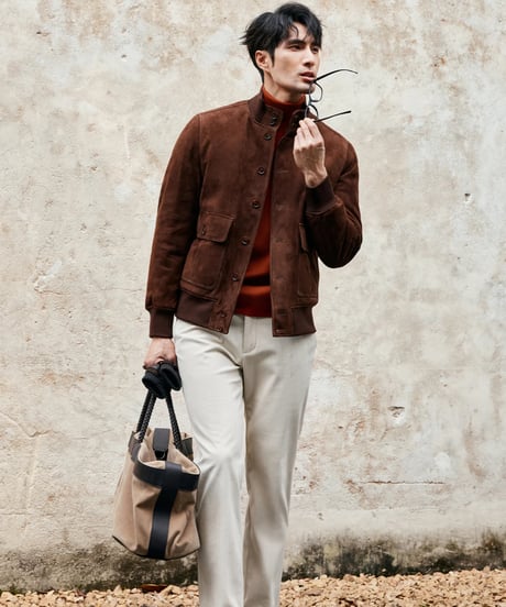 suede leather jacket lamb leather 100%　SH2394