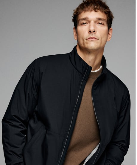 stand collar jacket zipper /2color　SH2650