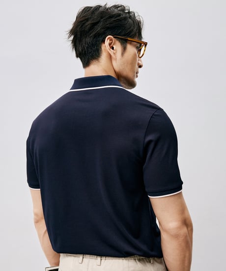 mulberry silk cotton piqué t-shirt /2color　SH2536