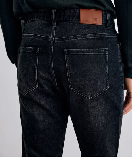 black gray wash stretch jeans　SH2312