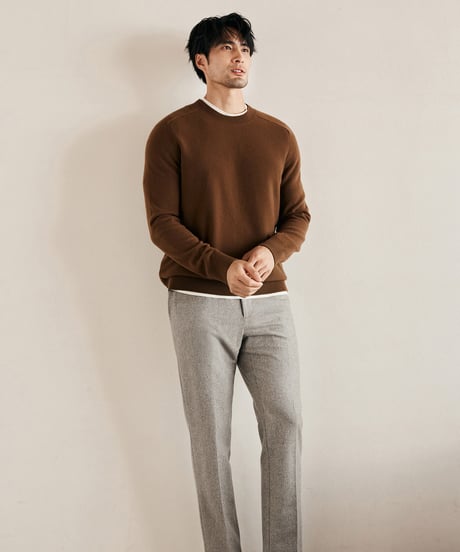 round neck sweater wool 100% /2color　SH2625