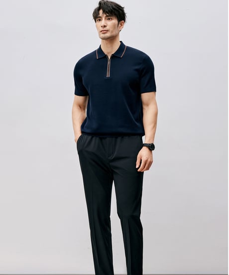 half-zip polo shirt /2color　SH2533
