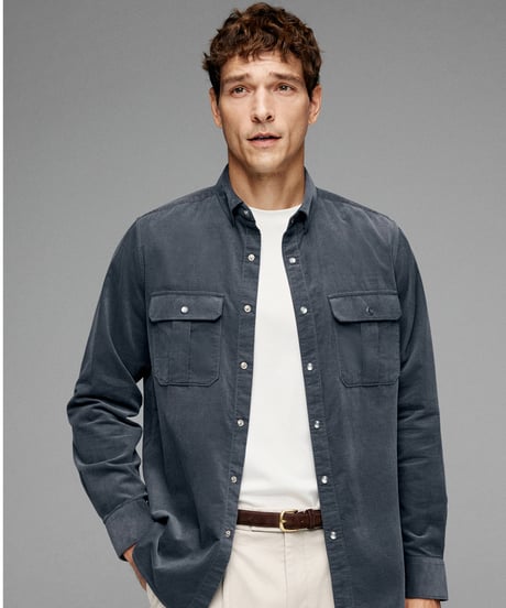 corduroy cotton shirt /2color　SH2639