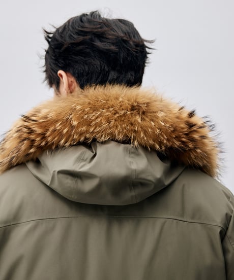 white goose hooded down jacket /2color　SH2433