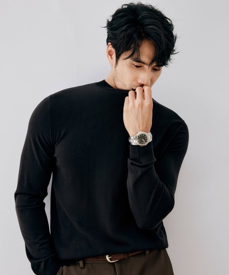half turtleneck sweater wool 100% /7color　SH2675